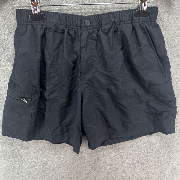 Columbia Shorts Womens Nylon Lightweight Outdoors Zip Pockets‎ Black Cargo Sz S - Picture 1 of 8
